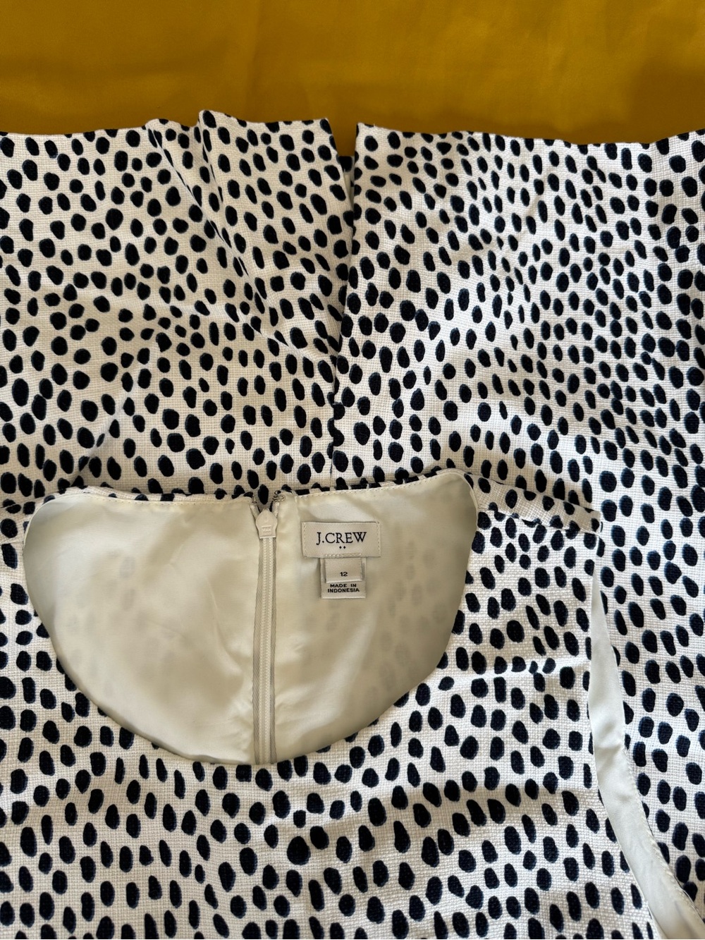 J. Crew Black and White Spot Sheath Dress - Picture 3 of 3